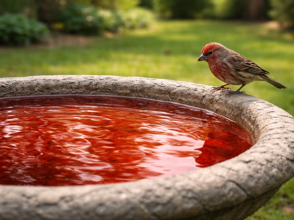 Why Is My Bird Bath Water Red? Causes and Fixes